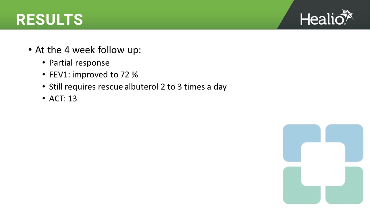 an image of results from a case report of severe asthma