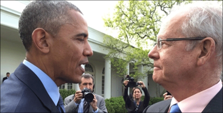 David W. Parke II and President Barack Obama