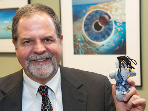 Brad J. Bushman, Phd, holding a voodoo doll