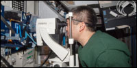 Eye exam on space station