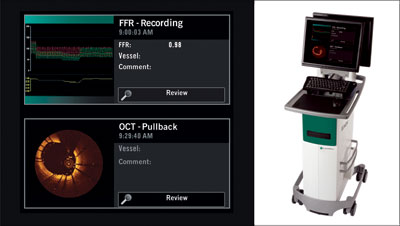 Figure. The recently FDA-approved ILUMIEN PCI Optimization System allows movement between FFR and OCT modalities with one touch.