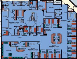 Figure 1. Outpatient cath lab with decentralized, "wavy" family waiting. 