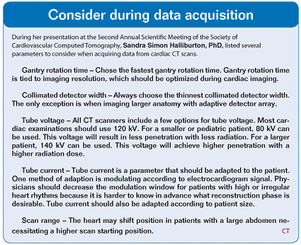 Consider during data acquisition