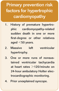 Primary prevention risk factors for hypertrophic cardiomyopathy