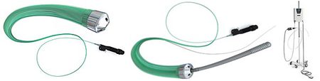 FlowCardia Crosser Catheter over Guidewire and the Generator and Crosser Catheter