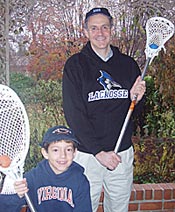 Blumenthal enjoys playing lacross with his son Ross