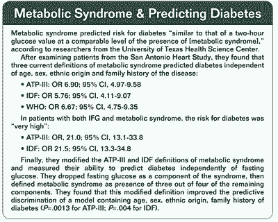 Metabolic Syndrome & Predicting Diabetes