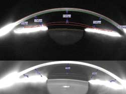 Comparisons of simulation measurements (top) to actual postop distances (bottom)