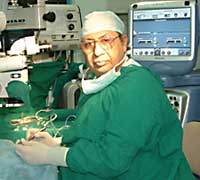 Dr. Mehta performs surgery