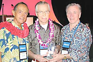 Howard V. Gimbel, MD, center, received Foundation Award