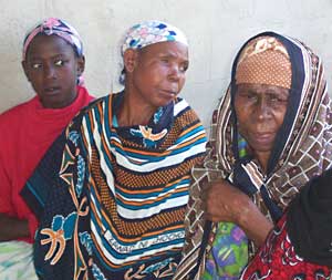 Women in Kibongoto wait to receive ocular care