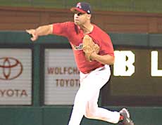 Rolando Toyos, MD, pitched at the Memphis Redbirds stadium