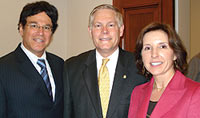 Robert N. Weinreb, MD, left, with James F. Jorkasky and Anne L. Coleman, MD, PhD, at ASCRS