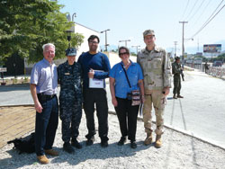 At the Haiti Embassy, meeting with U.S. Navy physicians