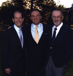 Pictured are the three recent orthopedic chairmen at Case School of Medicine. Randall E. Marcus, MD, (center) the 9th and current chair, is flanked by Victor H. Goldberg, MD, the 8th chair (left) and Kingsbury G. Heiple, MD, the 7th chair (right).