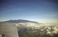 The Mauna Kea summit facing toward Kona is shown at 8,000 feet 