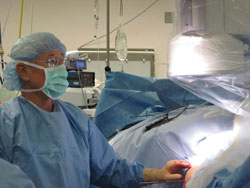 Owens performs a hip arthroscopy