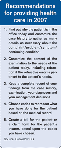 Recommendations for providing health care in 2007