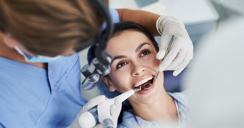 Woman at the dentist