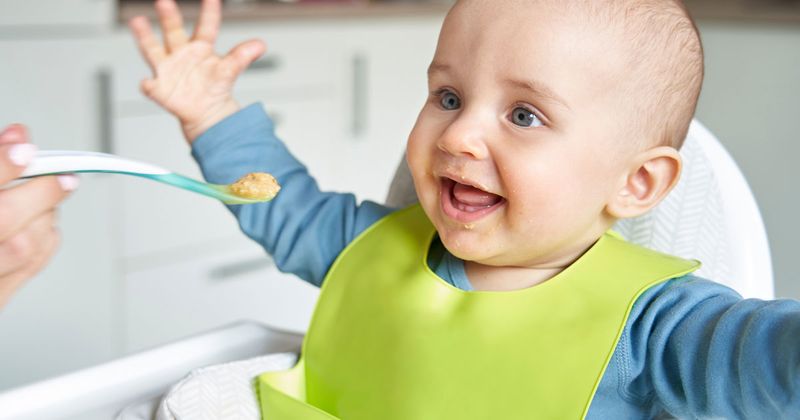 baby being fed