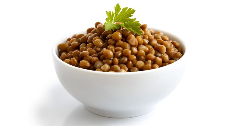 A bowl of lentils