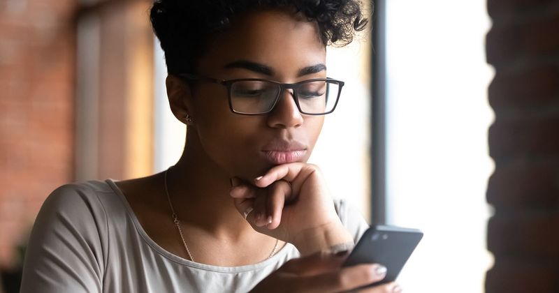 woman on cell phone