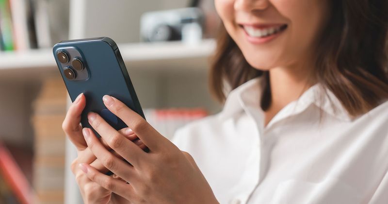 Woman using a smartphone