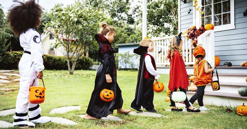 Children trick-or-treating