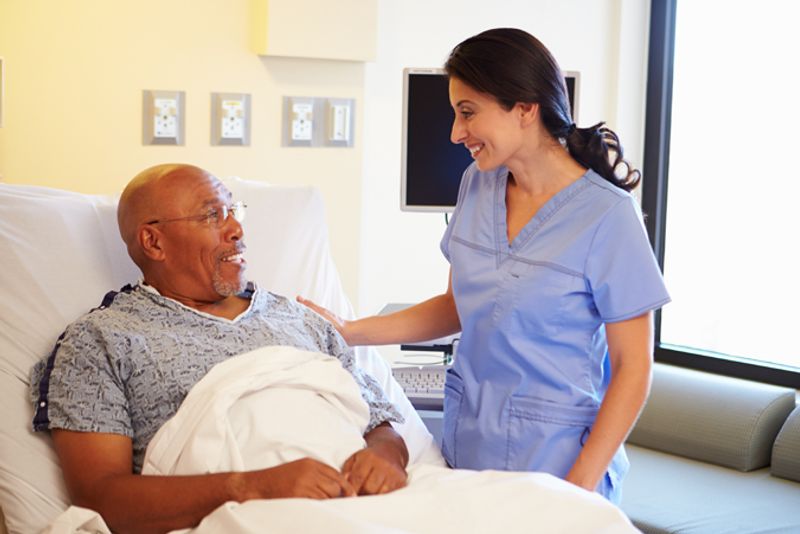 Black man with doctor