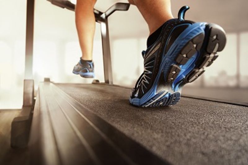 Running on treadmill