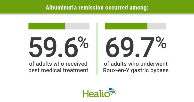 Most adults who undergo gastric bypass have albuminuria remission 