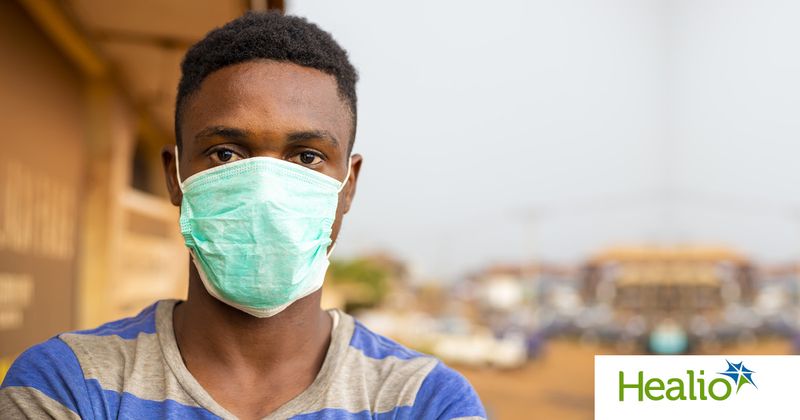 Black man wearing a mask