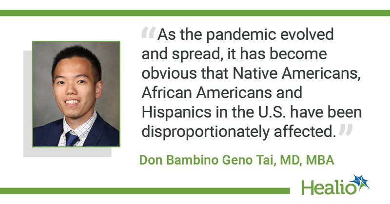 Quote from Tai on racial disparities in COVID-19