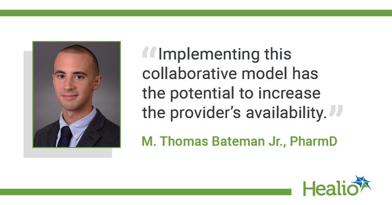 Implementing this collaborative model between pharmacists and physicians in the outpatient setting has the potential to increase the provider’s availability."