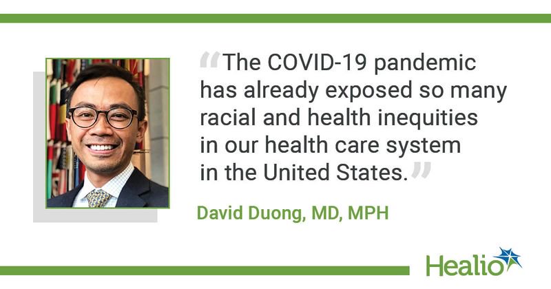 Quote from Duong on inequity in US health care system