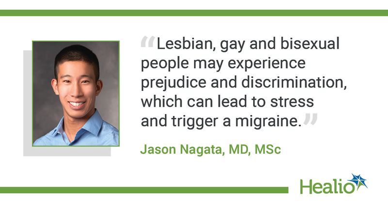 Quote from Nagata on migraine in lgbtq patients