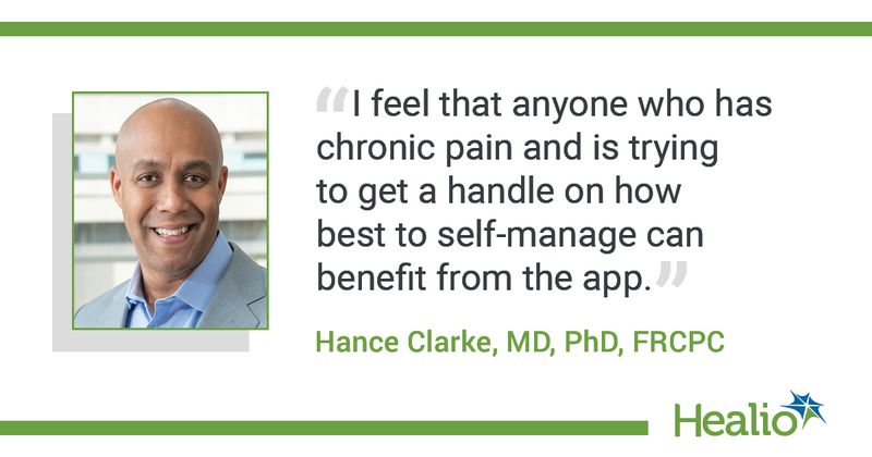 Quote from Clarke on app for chronic pain