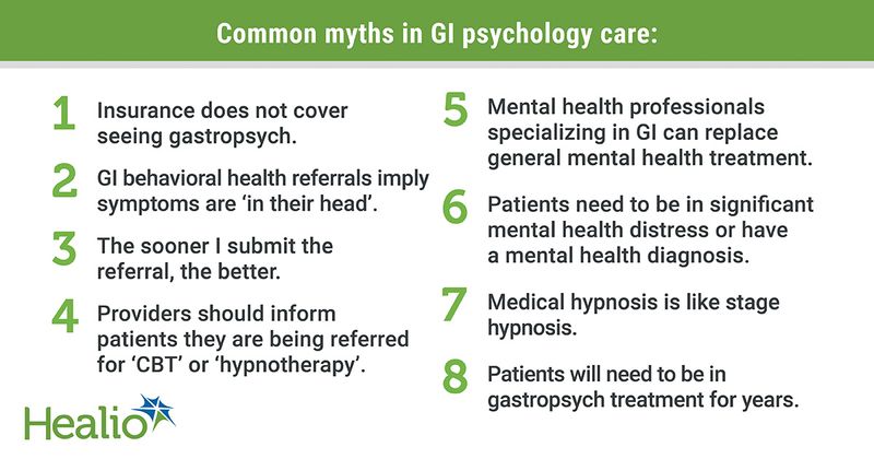 Common myths in GI psychology care