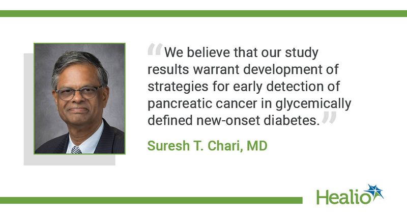 “We believe that our study results warrant development of strategies for early detection of pancreatic cancer in glycemically defined new-onset diabetes.” Suresh T. Chari, MD