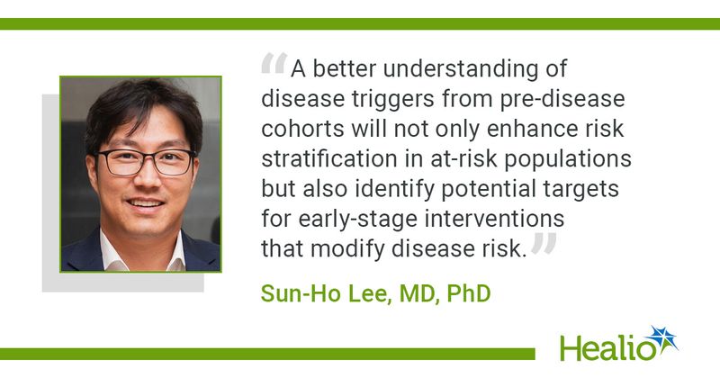 “A better understanding of disease triggers from pre-disease cohorts will not only enhance risk stratification in at-risk populations but also identify potential targets for early-stage interventions that modify disease risk.” Sun-Ho Lee, MD, PhD