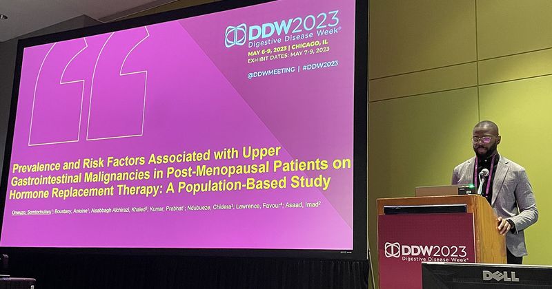 “In the United States, approximately 40% of postmenopausal women use hormone replacement therapy (HRT) — estrogen with or without progesterone,” Somtochukwu Onwuzo, MD, an internal medicine resident at Cleveland Clinic, said.