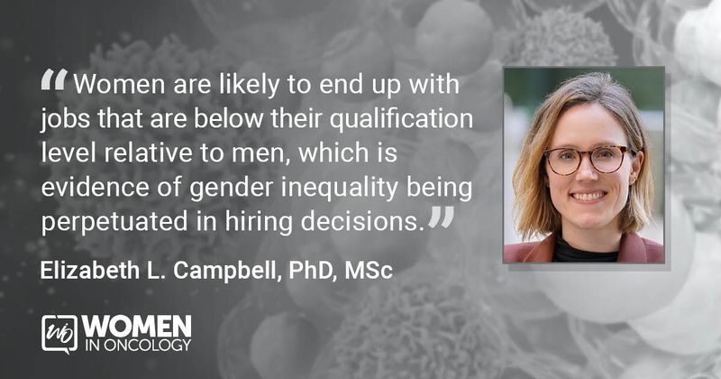 “Women are likely to end up with jobs that are below their qualification level relative to men, which is evidence of gender inequality being perpetuated in hiring decisions.” - Elizabeth L. Campbell, PhD, MSc