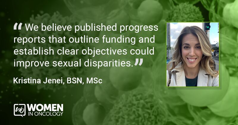 "We believe published progress reports that outline funding and establish clear objectives could improve sexual disparities.” Kristina Jenei, BSN, MSc 