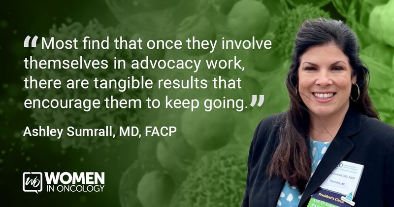 “Most find that once they involve themselves in advocacy work, there are tangible results that encourage them to keep going,” said Ashley Sumrall, MD, FACP.