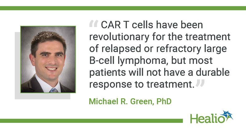 Michael R. Green, PhD, associate professor and director of translational and laboratory research in the department of lymphoma/myeloma research at The University of Texas MD Anderson Cancer Center