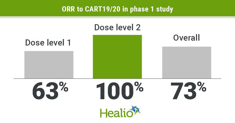 ORR to CART19/20 in phase 1 study infographic