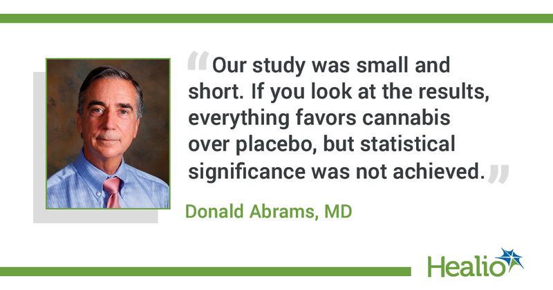  Donald Abrams, MD, professor in the department of medicine and integrative oncologist at University of California, San Francisco.