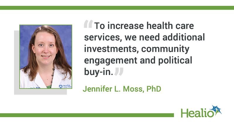 Jennifer L. Moss, PhD, assistant professor in the department of family and community medicine at Penn State College of Medicine.