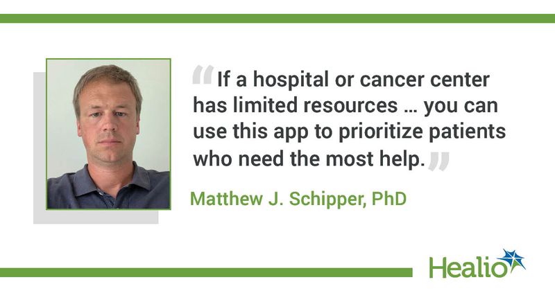 Matthew J. Schipper, PhD, research professor in biostatistics and research associate professor in radiation oncology at University of Michigan.