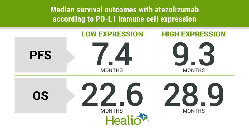 The benefit of atezolizumab plus nab-paclitaxel in advanced triple-negative breast cancer appeared limited to patients with PD-L1 immune cell-positive tumors.